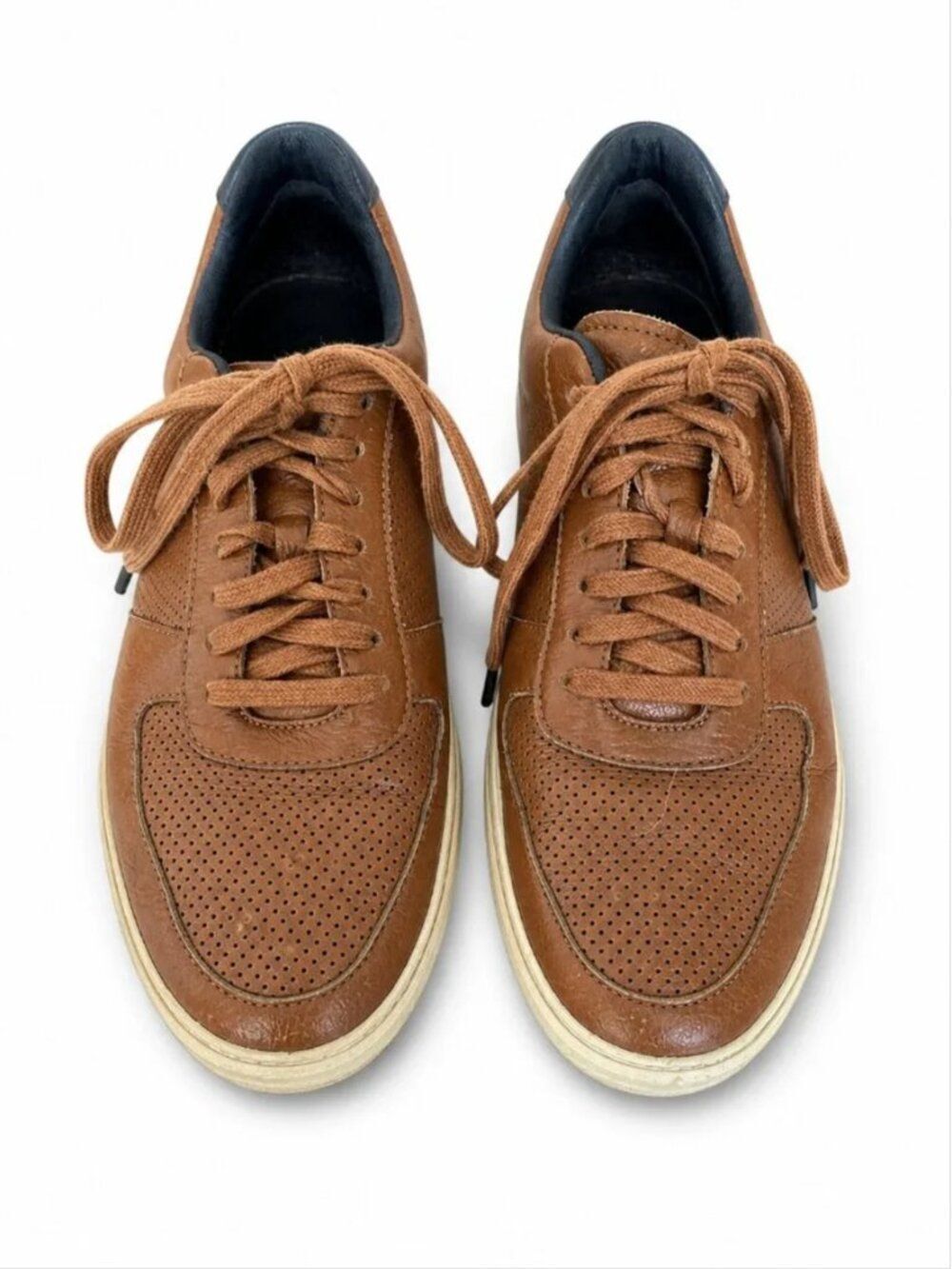 Men's Casual Brown Leather Sneakers